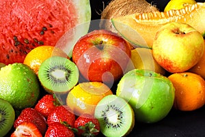 Colorful fresh fruit assortment