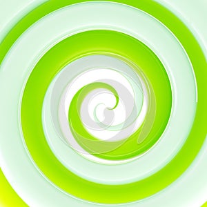 Colorful fresh green glossy twirl background