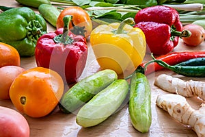 Colorful fresh vegetables