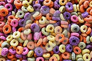 Colorful Fruit Flavored Breakfast Cereal