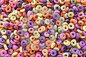 Colorful Fruit Flavored Breakfast Cereal