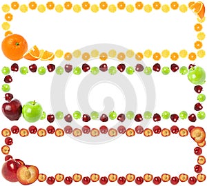 Colorful fruit frames
