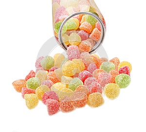 Colorful fruit jelly candies