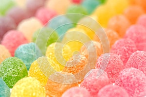 Colorful fruit jelly candy