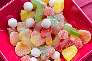 Colorful fruit jelly candy