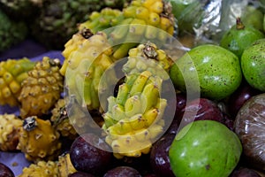 Colorful fruit at the market in Silvia, Colombia