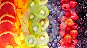 Colorful Fruit Medley Close-Up