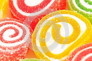 Colorful fruit-paste sweets