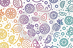 Colorful fruit pattern background design