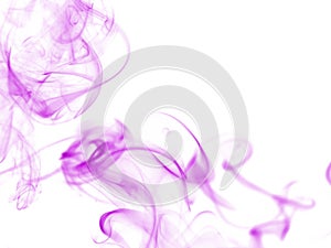 Colorful fume on white background - abstract waves