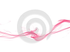 Colorful fume on white background - abstract waves