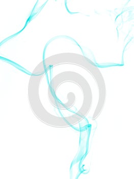 Colorful fume on white background - abstract waves