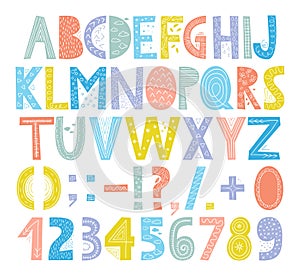 Colorful fun letters