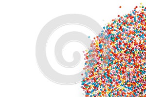 Colorful Funfetti Toppings on white background