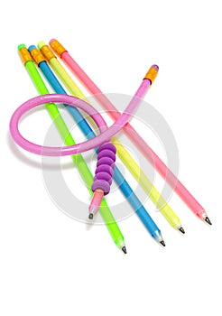 Colorful funny flexible pencils