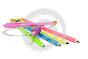 Colorful funny flexible pencils