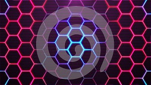 Colorful futuristic hexagon technology abstract background