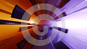 Colorful futuristic tunnel abstract background, loopable animation