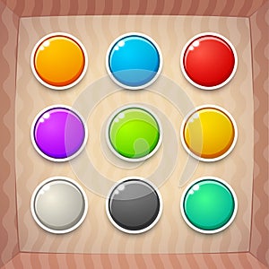 Colorful Game Buttons