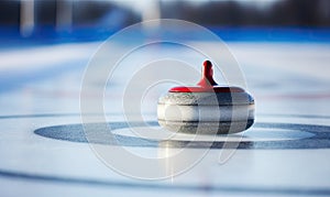 A Colorful Game of Precision and Strategy: The Red Curling Pin on the Ice