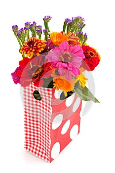 Colorful garden bouquet