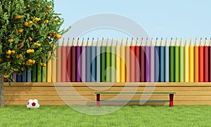 Colorful garden for children