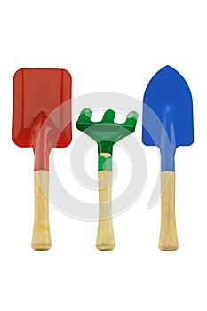 Colorful garden tools