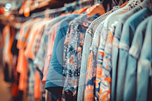 Colorful Garments at Retail Store