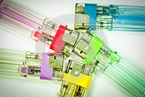 Colorful gas lighters