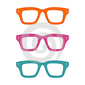 Colorful Geek Glasses Logo Template Illustration Design. Vector EPS 10