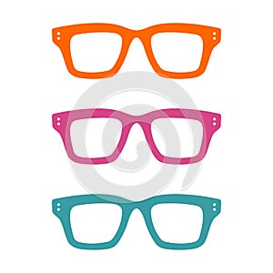 Colorful Geek Glasses Logo Template Illustration Design. Vector EPS 10 photo