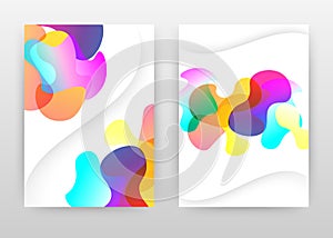 Colorful geometric abstract design for annual report, brochure, flyer, poster. Red, yellow, aqua blue colored background vector