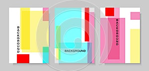 Colorful Geometric Art Abstract Background Vector. Vibrant rectangle design pattern.