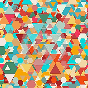 Colorful geometric background, abstract triangle