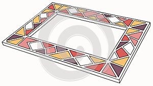 Colorful Geometric Border Frame, Abstract Design Element, vector design Generative AI