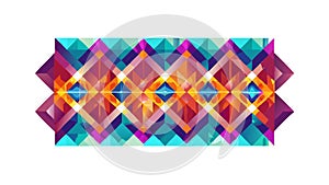 Colorful Geometric Cube Abstract Pattern Design, vector design Generative AI