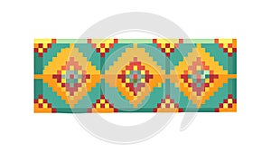 Colorful Geometric Diamond Pattern Textile Element Vector Illustration, vector design Generative AI