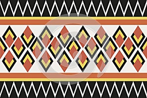 Colorful geometric ethnic pattern seamless design for wallpaper, background, fabric, curtain, carpet, clothing, batik, wrapping.