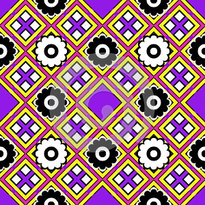 Colorful geometric ethnic seamless pattern