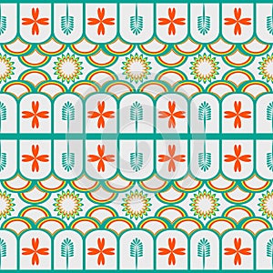 Colorful geometric ethnic seamless pattern