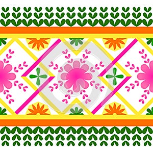 Colorful geometric ethnic seamless pattern