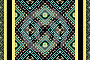 Colorful geometric ethnic seamless pattern