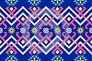 Colorful geometric ethnic seamless pattern