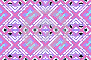 Colorful geometric ethnic seamless pattern