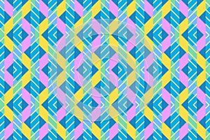 Colorful geometric ethnic seamless pattern design for wallpaper, background, fabric, curtain, carpet, clothing, and wrapping.