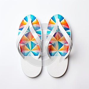 Colorful Geometric Flip Flops: Ambient Occlusion Style