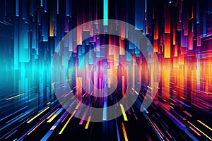 colorful geometric forms, AI generated