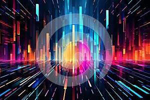 colorful geometric forms, background image, AI generated