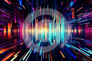 colorful geometric forms, background image, wallpaper, AI generated