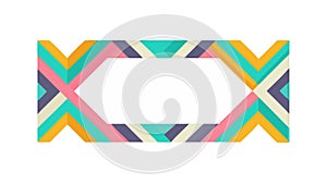 Colorful geometric frame modern abstract banner design, vector design Generative AI